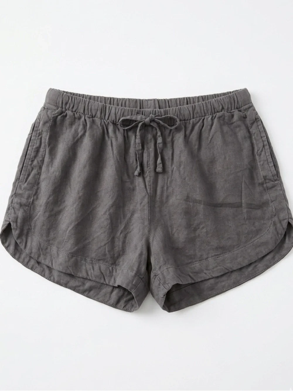 RVCA Charcoal Grey 100% Rayon Pull-On Shorts Size Small Minimalist Coastal Beach - Picture 2 of 6